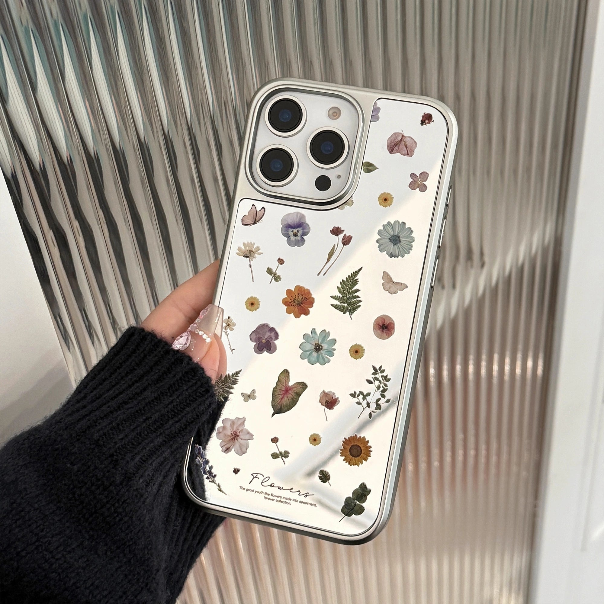 Floral Leaves & Butterflies - iPhone Case